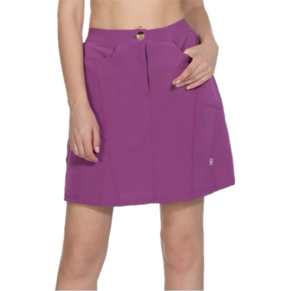 NWT UPF 50+ Golf Skort XL Purple Built-In Shorts LITTLE DONKEY ANDY Performance